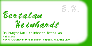 bertalan weinhardt business card